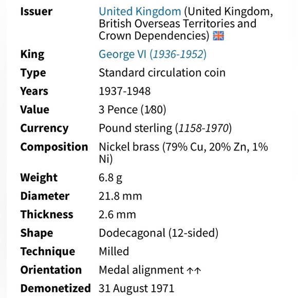 🎈$5 add on - 1941 THREE PENCE - George VI - Picture 3 of 5